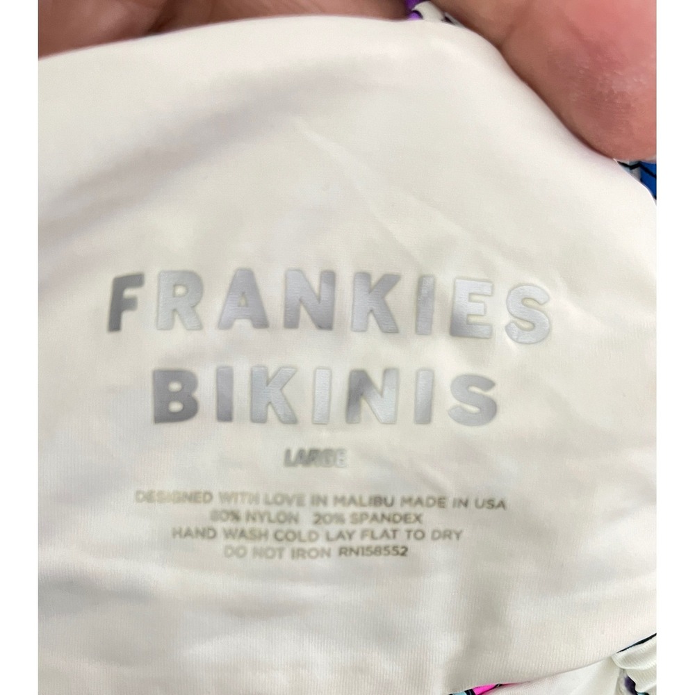 New Frankie's Bikinis Nick Bikini bottoms flower farm and London Bikini Top L/XL - Picture 8 of 8